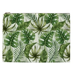 Green Leaves Cosmetic Bag (xxl) by goljakoff