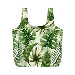 Green Leaves Full Print Recycle Bag (m) by goljakoff