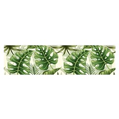 Green Leaves Satin Scarf (oblong) by goljakoff