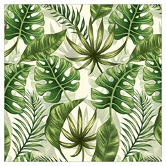 Green Leaves Long Sheer Chiffon Scarf  by goljakoff