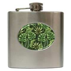 Green Leaves Hip Flask (6 Oz) by goljakoff