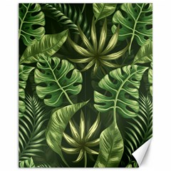 Green Leaves Canvas 11  X 14  by goljakoff