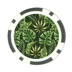 Green Leaves Poker Chip Card Guard by goljakoff