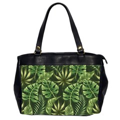 Green Leaves Oversize Office Handbag (2 Sides) by goljakoff