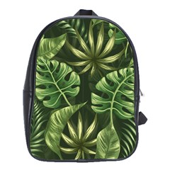 Green Leaves School Bag (xl) by goljakoff