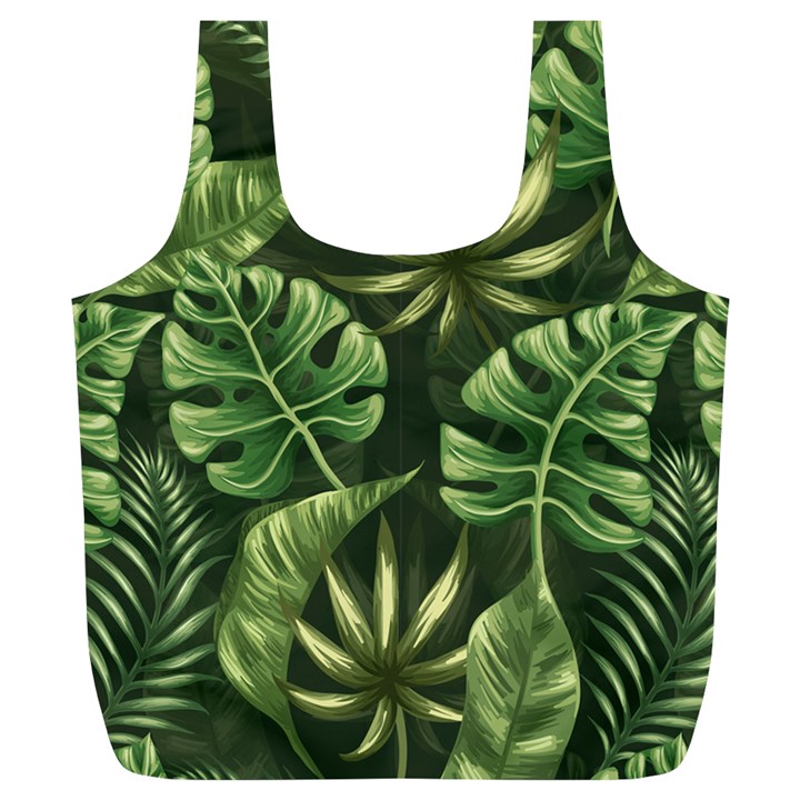 Green leaves Full Print Recycle Bag (XL)