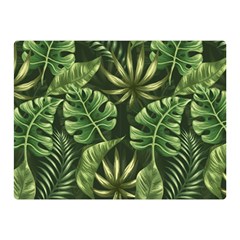 Green Leaves Double Sided Flano Blanket (mini)  by goljakoff