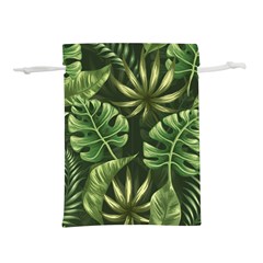 Green Leaves Lightweight Drawstring Pouch (m) by goljakoff