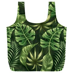 Green Leaves Full Print Recycle Bag (xxl) by goljakoff