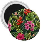 Tropical flowers 3  Magnets Front