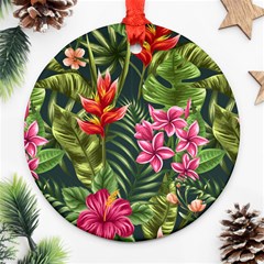 Tropical Flowers Ornament (round) by goljakoff