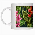 Tropical flowers White Mugs Left