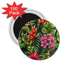 Tropical Flowers 2 25  Magnets (100 Pack)  by goljakoff