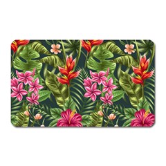 Tropical Flowers Magnet (rectangular) by goljakoff