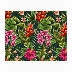 Tropical Flowers Small Glasses Cloth by goljakoff