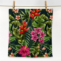 Tropical Flowers Face Towel by goljakoff