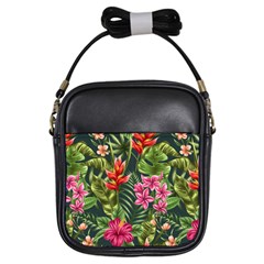 Tropical Flowers Girls Sling Bag by goljakoff