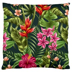 Tropical Flowers Large Cushion Case (one Side)