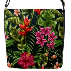 Tropical Flowers Flap Closure Messenger Bag (s) by goljakoff