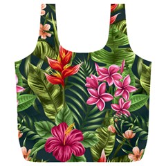 Tropical Flowers Full Print Recycle Bag (xxxl) by goljakoff