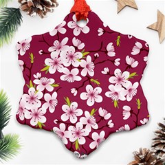 Sakura Snowflake Ornament (two Sides) by goljakoff