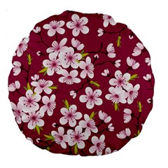 Sakura Large 18  Premium Round Cushions by goljakoff