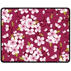 Sakura Double Sided Fleece Blanket (medium)  by goljakoff