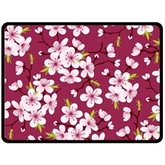 Sakura Double Sided Fleece Blanket (large)  by goljakoff