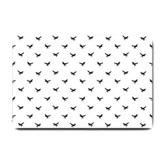 Birds Flying Motif Silhouette Print Pattern Small Doormat  by dflcprintsclothing