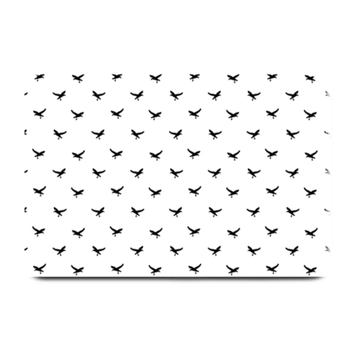 Birds Flying Motif Silhouette Print Pattern Plate Mats