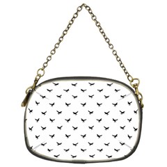 Birds Flying Motif Silhouette Print Pattern Chain Purse (two Sides) by dflcprintsclothing