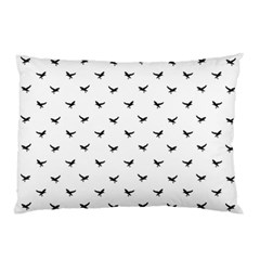 Birds Flying Motif Silhouette Print Pattern Pillow Case by dflcprintsclothing