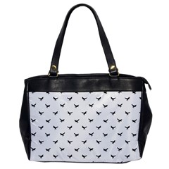 Birds Flying Motif Silhouette Print Pattern Oversize Office Handbag by dflcprintsclothing