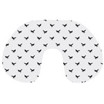 Birds Flying Motif Silhouette Print Pattern Travel Neck Pillow Front