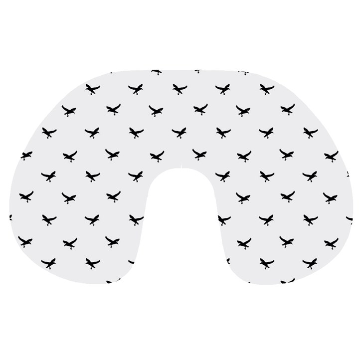 Birds Flying Motif Silhouette Print Pattern Travel Neck Pillow