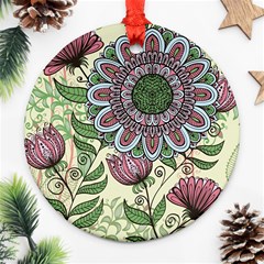 Flower Mandala Ornament (round) by goljakoff