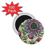 Flower Mandala 1 75  Magnets (100 Pack)  by goljakoff