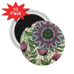 Flower Mandala 2 25  Magnets (10 Pack)  by goljakoff