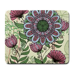 Flower Mandala Large Mousepads by goljakoff