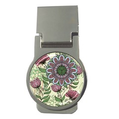 Flower Mandala Money Clips (round)  by goljakoff