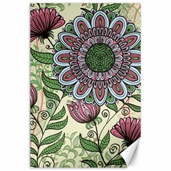 Flower Mandala Canvas 24  X 36  by goljakoff