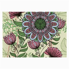 Flower Mandala Large Glasses Cloth (2 Sides) by goljakoff