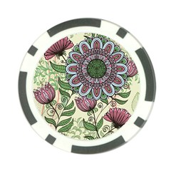 Flower Mandala Poker Chip Card Guard by goljakoff