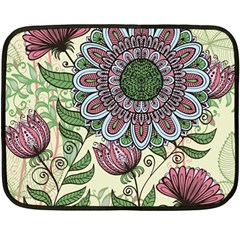 Flower Mandala Fleece Blanket (mini) by goljakoff