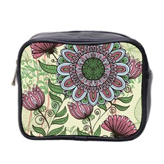 Flower Mandala Mini Toiletries Bag (two Sides) by goljakoff