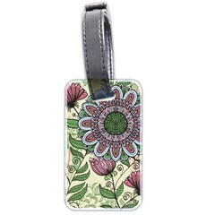 Flower Mandala Luggage Tag (two Sides) by goljakoff