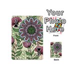 Flower mandala Playing Cards 54 Designs (Mini) Front - Spade3