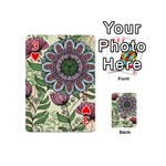 Flower mandala Playing Cards 54 Designs (Mini) Front - Heart3