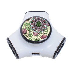 Flower Mandala 3-port Usb Hub by goljakoff