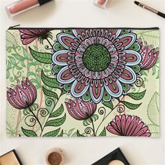 Flower Mandala Cosmetic Bag (xxxl) by goljakoff